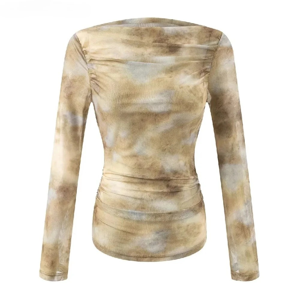Embroidery - T-shirt sexy 2025 à imprimé tie-dye