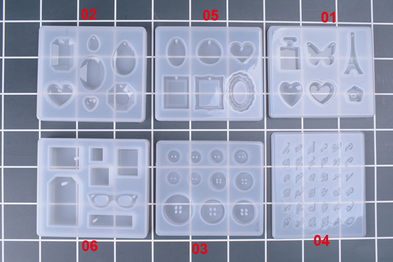 Ensemble de 6 moules en silico - Silicone Epoxy Resin Molds Set avis et prix